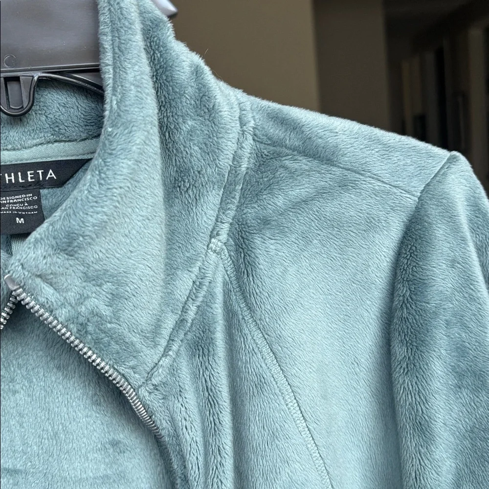 Athleta Karma Recover Stretch Full Zip Sage/Gray Jacket for Women (Medium) - Picture 6 of 9